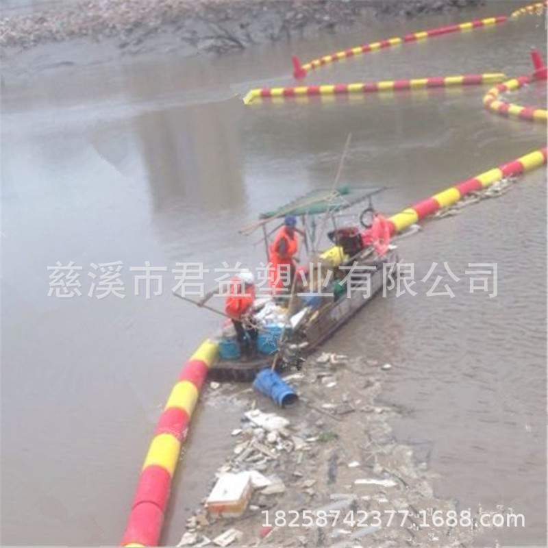 河道水库垃圾拦截塑料浮筒 直径400*1000PE拦污浮筒
