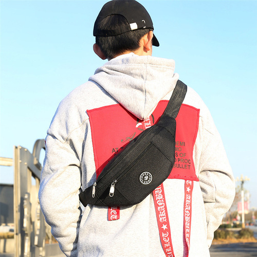 Manufacturer wholesale Oxford cloth men's and women's waist bags, large-capacity cashier bags, multi-functional sports waist bags, cross-body chest bags