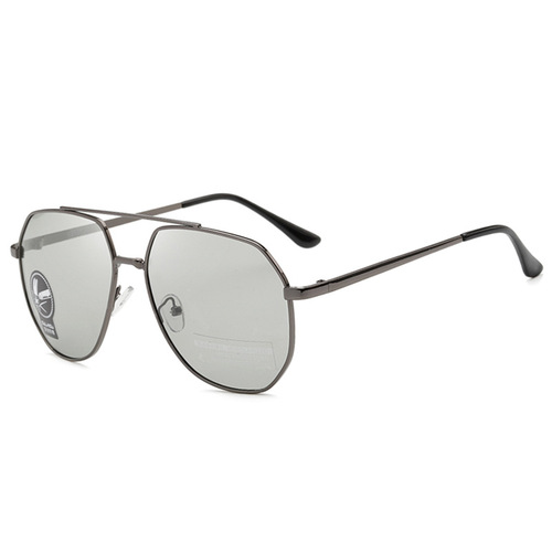 2024 New Model Metal Double Bridge Men's Color-Change Polarized Driving Sunglasses 2001 High Definition Sunglasses