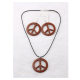 Halloween Carnival Rose Red Peace Earrings Necklace Set Hippie Masquerade Costume Accessories