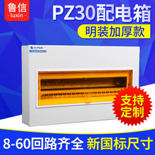 鲁信国标明装pz30配电箱 8-60回路照明箱 pz30终端箱不锈钢回路箱