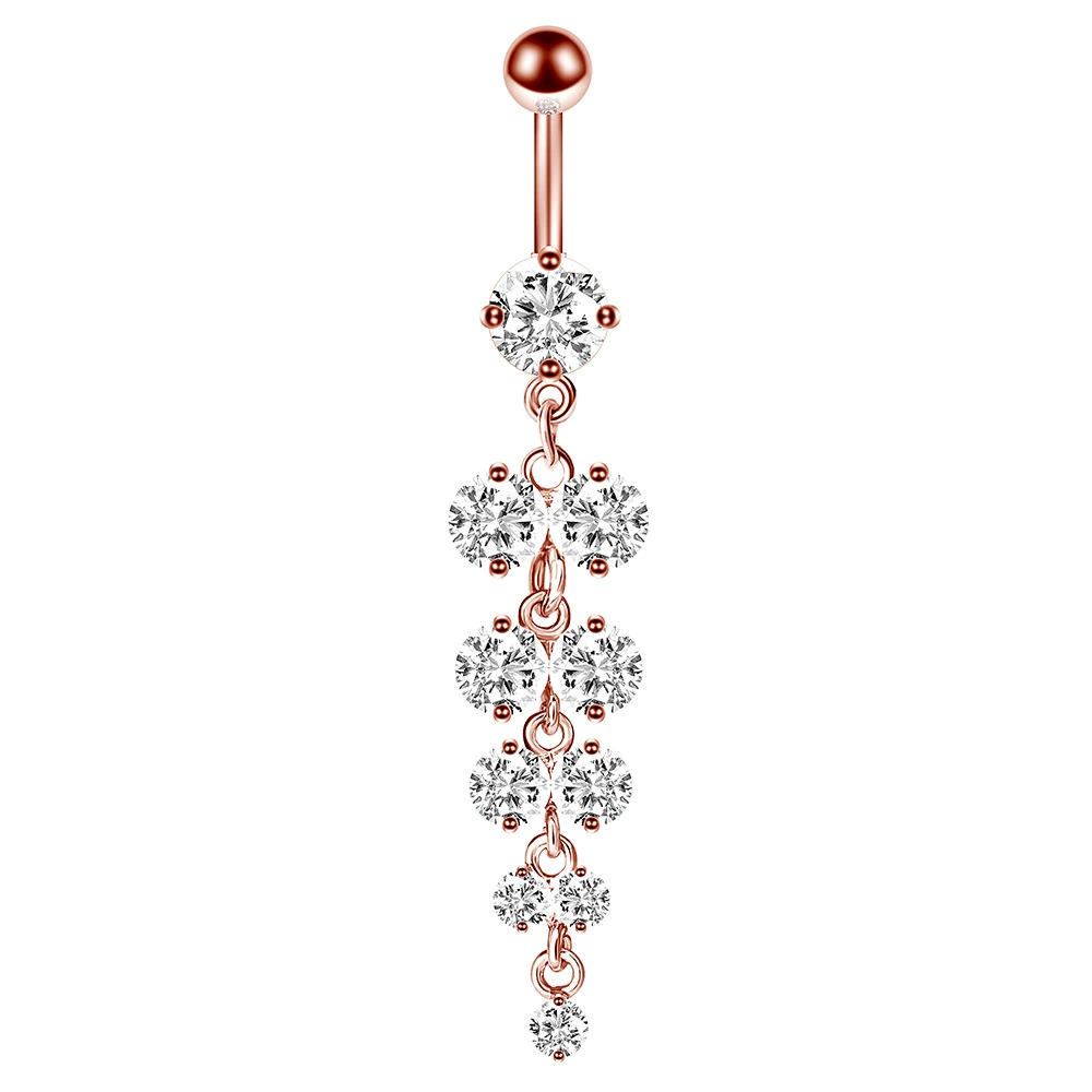Creative belly button piercing with zircon, Amazon