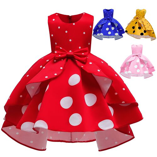 New children's skirt ins cross-border girl's dress girl's printed retro princess dress small and medium-sized children's dress skirt wholesale