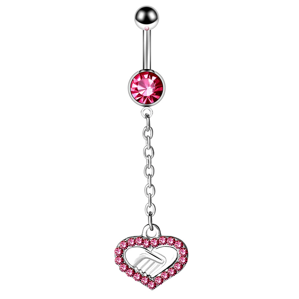 Creative belly button piercing with zircon, Amazon