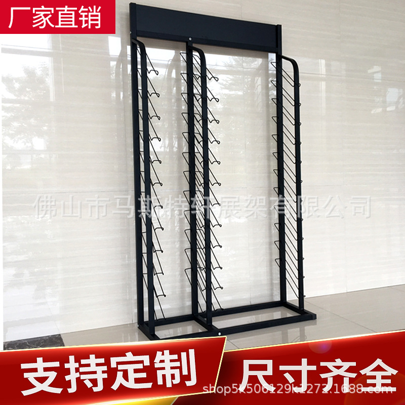 300*300瓷砖展架 单排铝扣板展示架双排陶瓷货架样品陈列架样板架