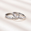 Retro adjustable ring for beloved suitable for men and women, simple and elegant design