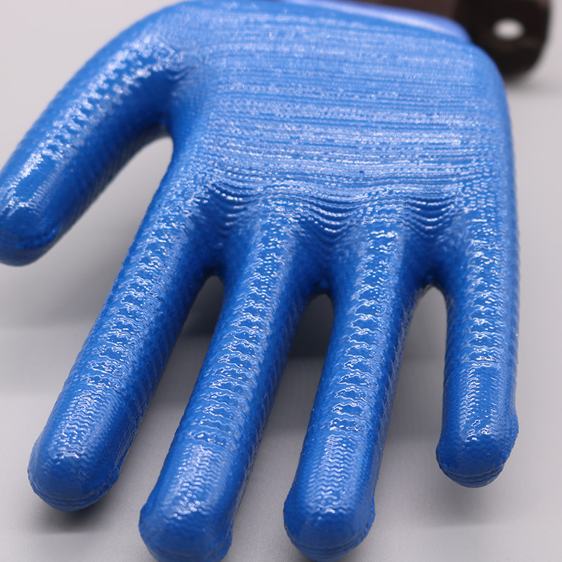 Suministro de fábrica hilo de nitrilo guantes antideslizantes resistentes al desgaste nitrilo sitio de trabajo guantes de trabajo al por mayor