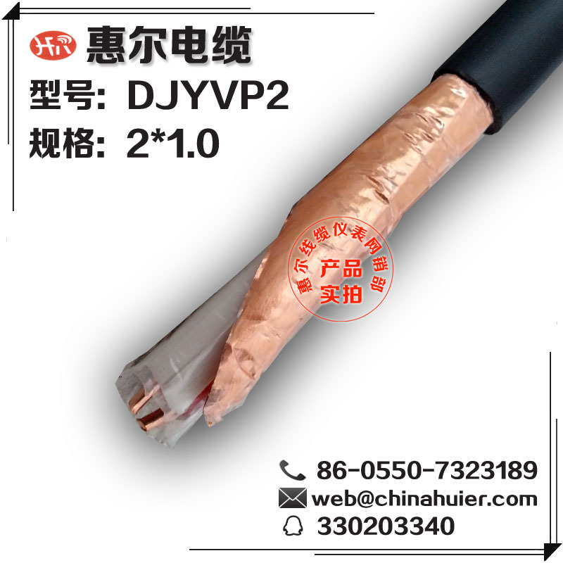 厂家直销 DJYVP2-2*1.0铜带屏蔽 聚乙烯绝缘 计算机电缆