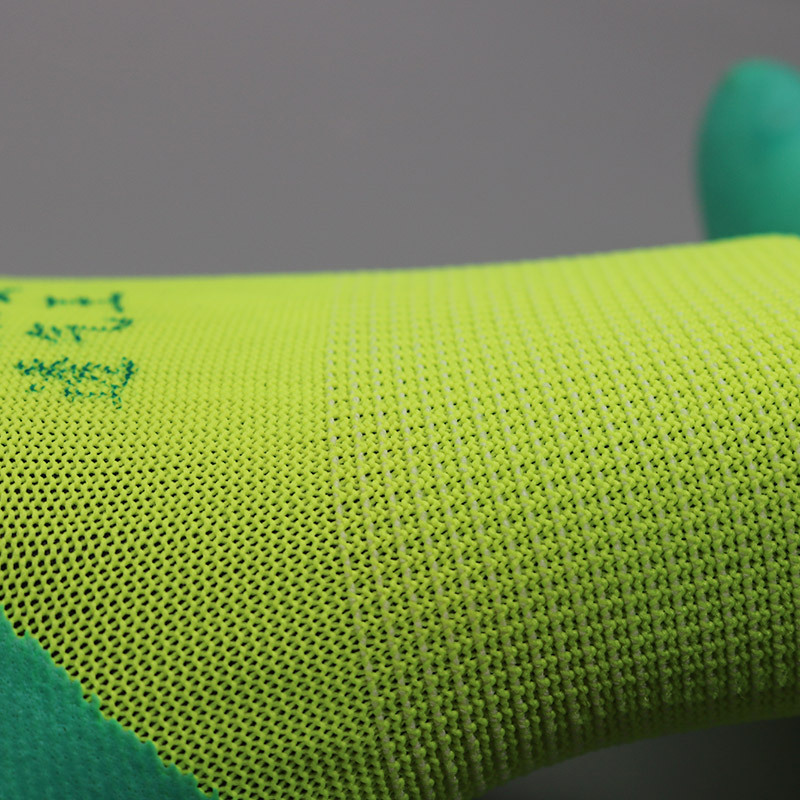 Guantes de protección laboral de espuma de látex de caucho de nylon que sumergen guantes de trabajo antideslizantes resistentes al desgaste para el sitio de construcción al por mayor