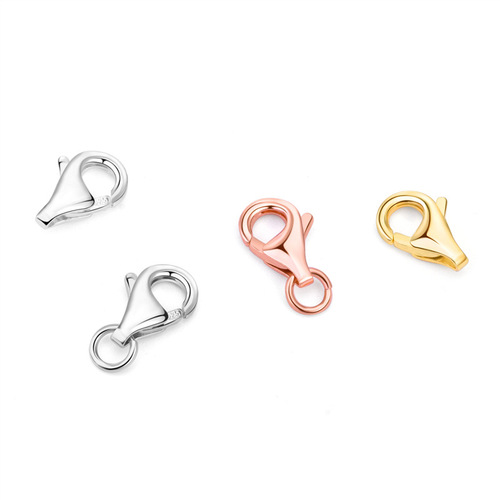 S925 sterling silver accessories lobster clasp spring buckle water drop buckle necklace bracelet buckle handmade DIY materials