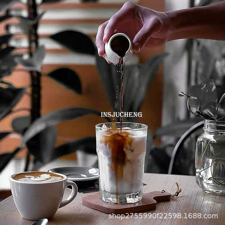 Стакан для льда Ice Coffee Cup Ice Cup INS Net Red Cafe High Value Glass Cup Ice American Lemon Silk Cup