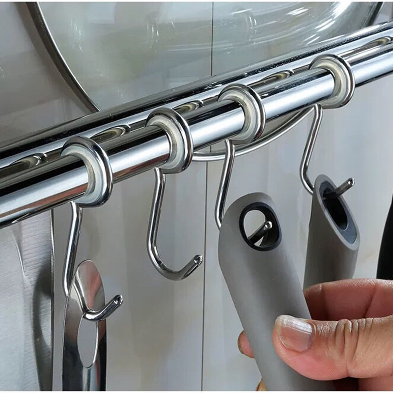 Cross-border 304 de acero inoxidable gancho de la cocina de almacenamiento de uso diario de rack de cuchillos estante de la cubierta de la olla palillos rack de ropa de trapo gancho