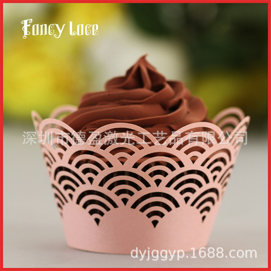 婚礼主题镂空心形蛋糕装饰 装扮用品创意纸杯 围边插牌 厂家批发