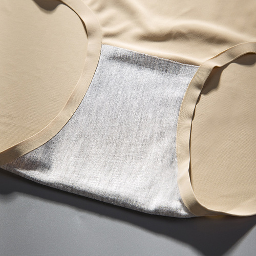 One-piece seamless underwear for women, ice silk mid-waist pure cotton crotch women's underwear, large size, factory direct sales 910