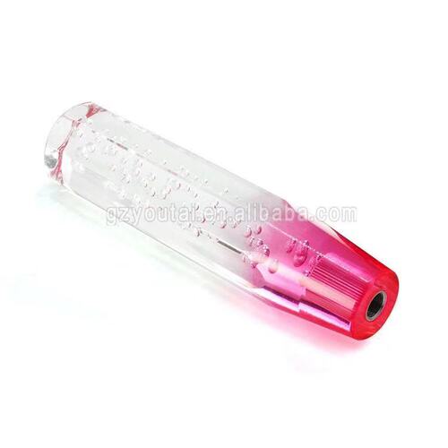 Crystal knob head with dual color shift lever knob, octagonal flat shift knob 20CM 25CM shift lever wave stick 2 colors