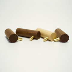 Nordic hook black walnut brass clothes hook single hook bathroom wall solid wood decorative hook beech pure copper hook