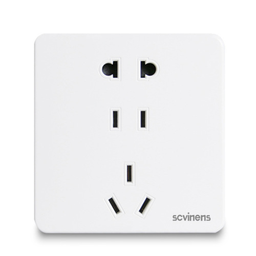 86 surface-mounted seven-hole nine-hole switch socket with bottom box white large plate open wire one-two open five-hole socket panel