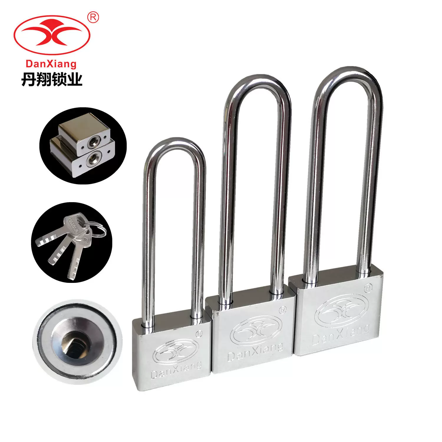 加长挂锁特长锁长头长柄长鼻锁文件柜子锁柜门锁长杆拉手插锁锁具
