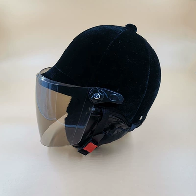 Motorcycle Safety Supplies: velvet cloth outdoor protection summer helmet - autumn-helmet-tea-colored-mirror-top