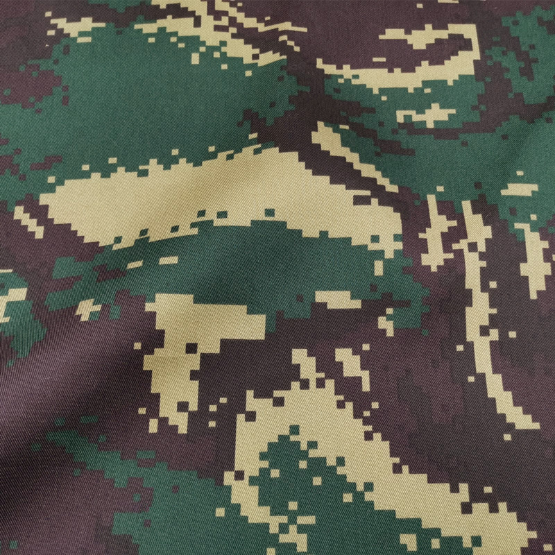 迷彩面料TC8020涤棉活性品质手感舒适陆地特战军训布迷彩印花布料