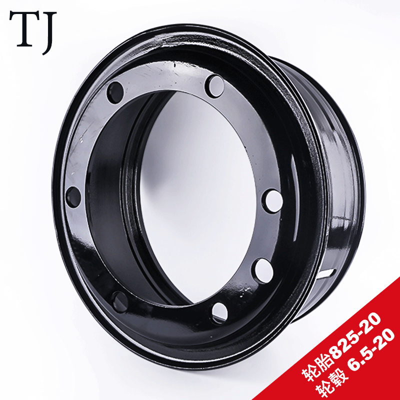 适配叉车大连825-20轮胎钢圈 6.5-20大连叉车20寸钢圈轮毂加厚