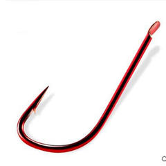 Anova bulk red sleeve fish hooks red sleeve fish hooks bulk fish hooks with or without barbs red crucian carp hooks