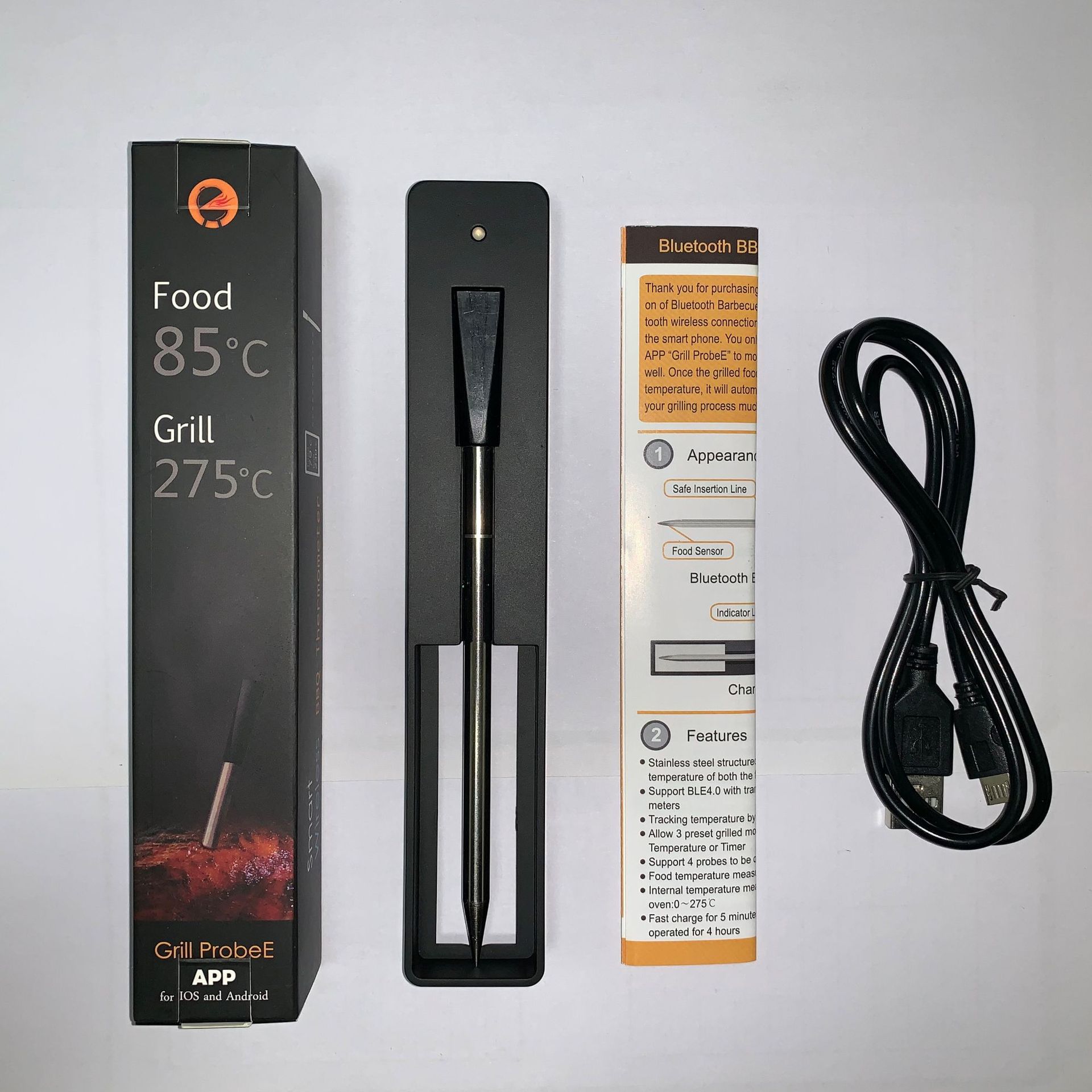 Termómetro inalámbrico Bluetooth con doble sonda, control por aplicación, resistente al agua, ideal para horno y barbacoa image 6