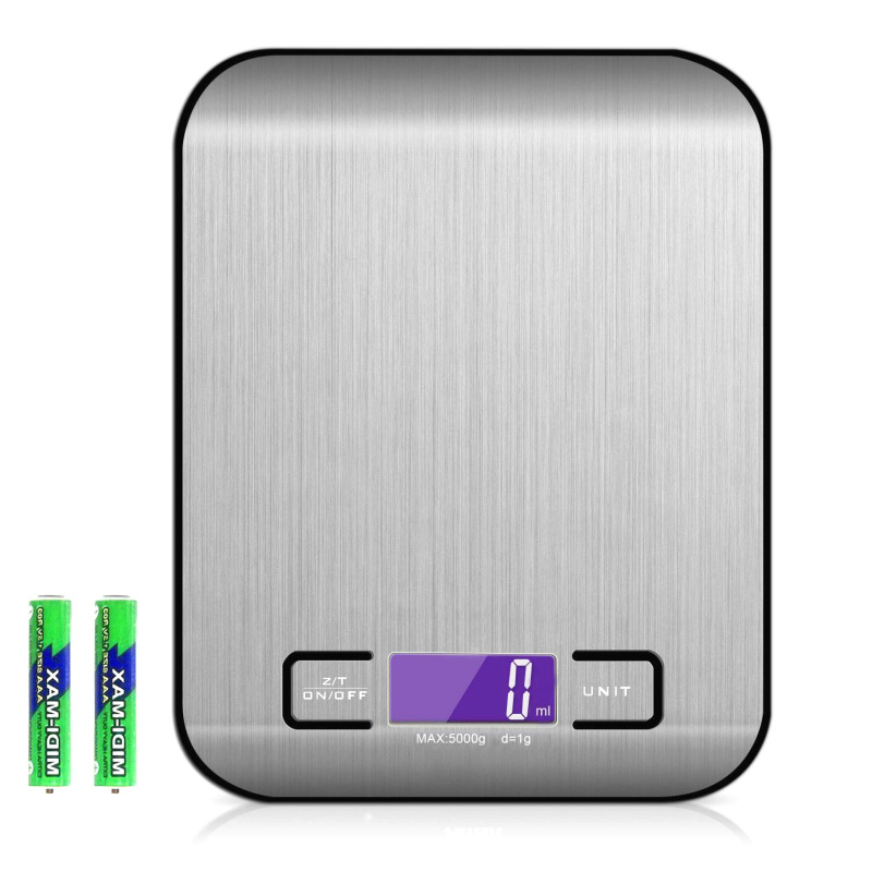 Báscula de cocina para alimentos, báscula de gramos, báscula electrónica, báscula de cocina de acero inoxidable, báscula para hornear alimentos, báscula electrónica de cocina, báscula de mesa portátil