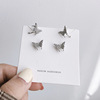 Silver needle, brand universal earrings, Korean style, silver 925 sample, simple and elegant design