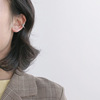 Silver needle, brand universal earrings, Korean style, silver 925 sample, simple and elegant design