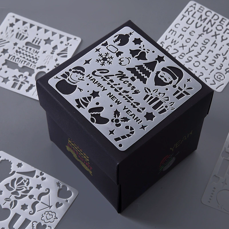 Взрыв коробка тема кружева линейка картина шаблон сюрприз Подарочная коробка DIY квадратный альбом ручной работы шаблон граффити