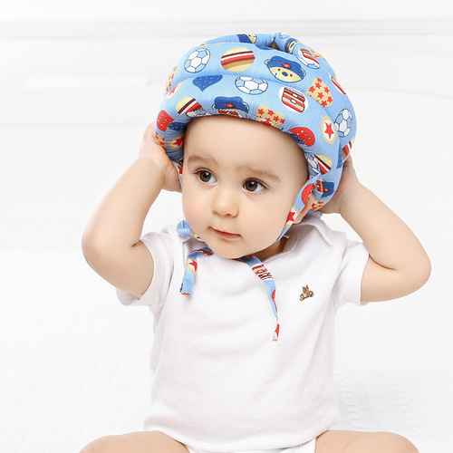  New Baby Anti-Collision Hat Original Infant Learning to Walk Anti-Fall Hat Children's Cotton Safety Hat Breathable Anti-Fall