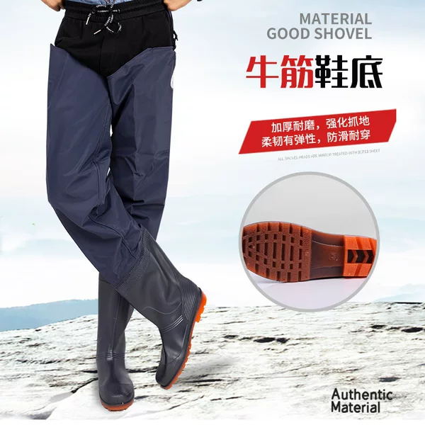 Rain Boots, Waterproof One-Piece Leg Covers, Water Shoes, One-Piece Half-Body Reservoir Fishing, Full-Body Thickened Waders for Catching Fish
