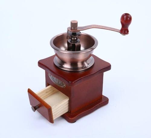 Small hand-crank coffee grinder coffee grinder manual wooden household grinder espresso machine