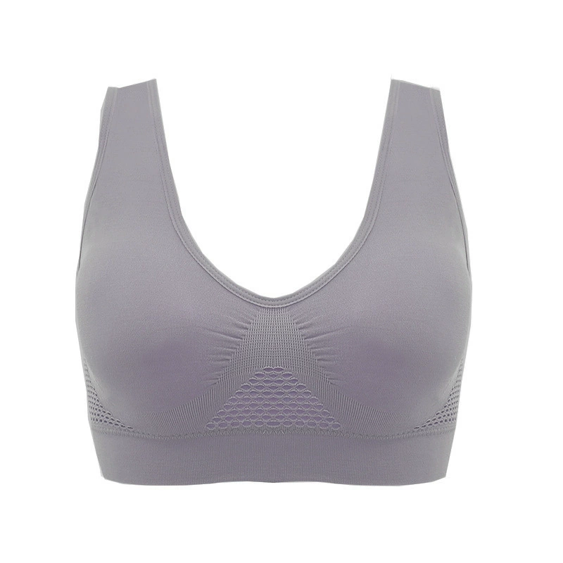 Wireless bra, breathable sports bra, yoga clothing, underwear, plus size