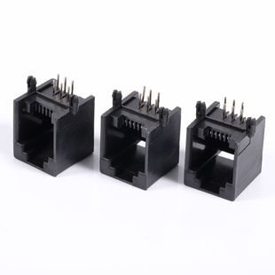 RJ12���� RJ11 6P6C 4P4C 90�� ˮ���^ĸ�� ��ɫ�Ԓ������