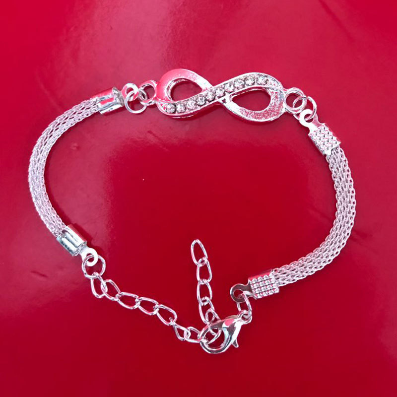 European and American Hot-selling Infinite Diamond Bracelet Personalized Simple Unisex Universal Internet Celebrity Star Fashion Hand Jewelry
