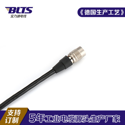 供应工业相机触发线 6*0.15mmBalser品牌相机直角型屏蔽IO电源线|ru
