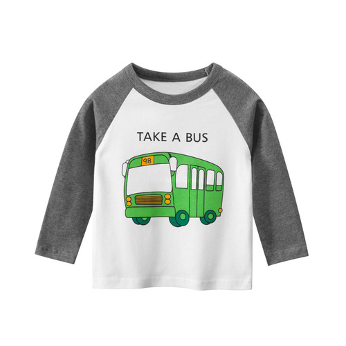 Children's new autumn clothing 2024 children's clothing wholesale Korean version children's long-sleeved T-shirt baby bottoming shirt one piece drop shipping