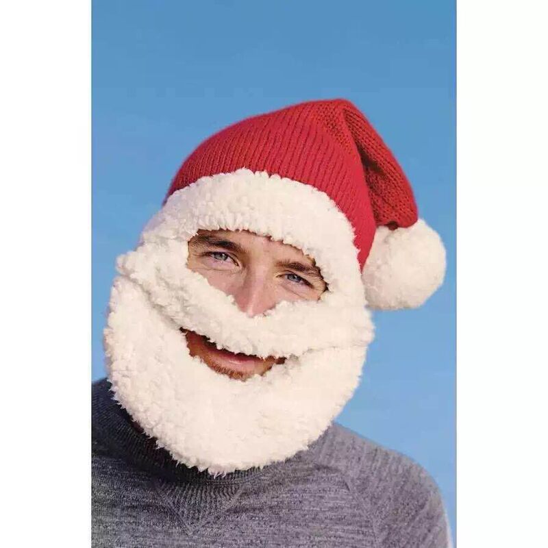 Amazon Cross Border Beard Christmas Hat Santa Claus Hat Christmas Children Adult Knitted Hat 3-100 Years Old Belt