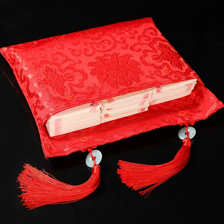 Wedding oversized brocade fabric 5W 100000 yuan bride price is sealed wedding gift large modified red bag wholesale