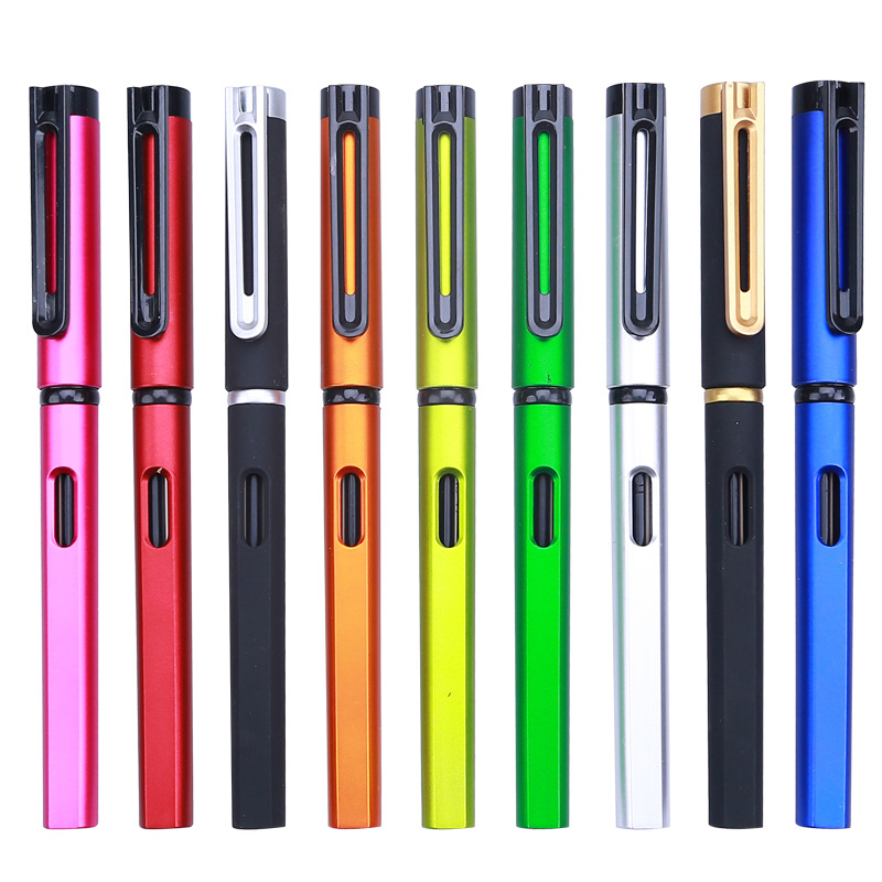 Apertura de bienes raíces publicidad pluma personalizada negro bala 0,5 gel pluma agua pluma firma pluma logotipo personalizado