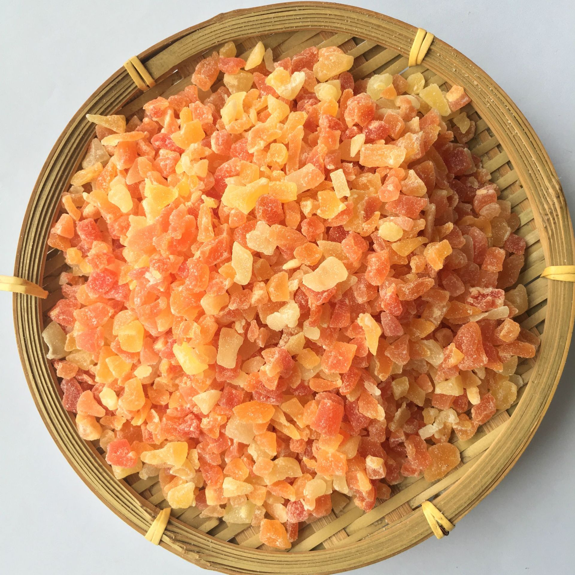 Thailand fruit diced preserved fruit raw material bulk wholesale retail simple package full box Thailand red papaya diced