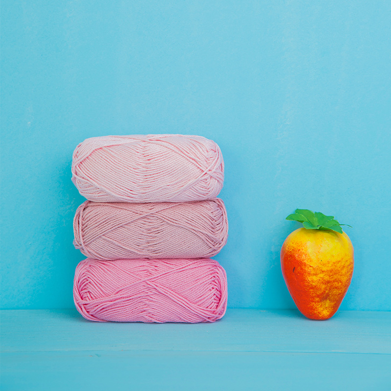 棉艺4股丝光棉宝宝毛线棉线手工diy编织婴儿衣服鞋子儿童钩针玩偶
