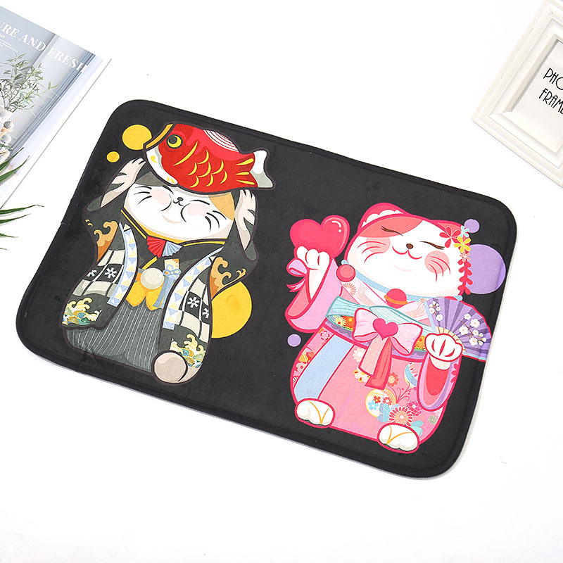 Factory wholesale cartoon printed carpet bedroom living room entrance hall floor mat non-slip baby crawling mat full shop