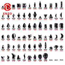 供应 直供美甲异形金底超闪平底奢华透黑灰色玻璃水晶钻