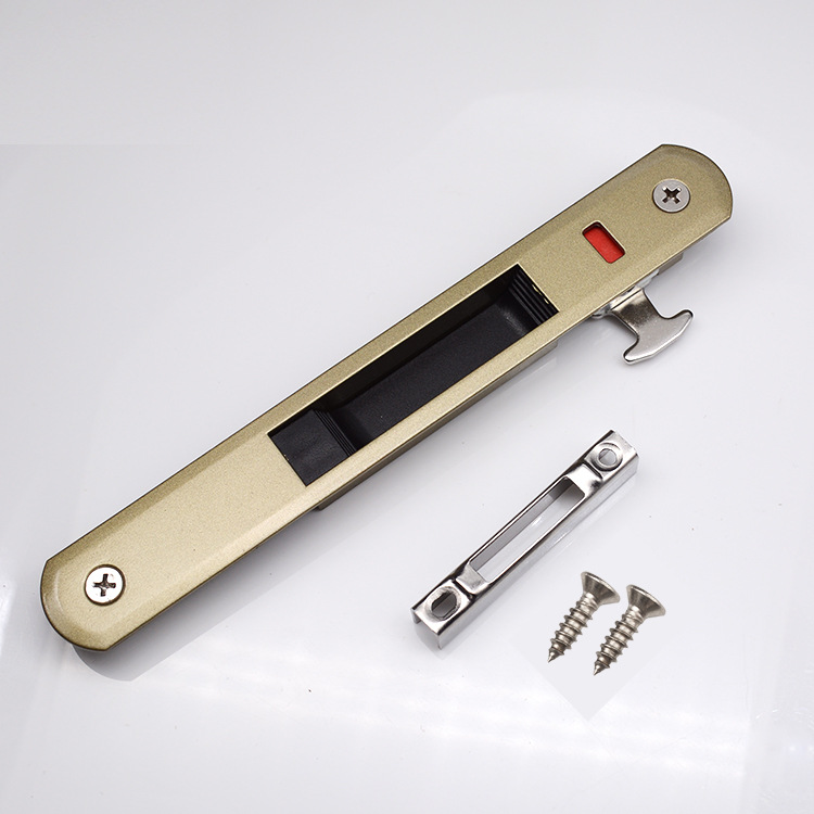 Cerradura de puerta corredera directa de fábrica cerradura de gancho puerta corredera cerradura de un solo lado aleación de aluminio puerta de vidrio cerradura de la barra cerradura de la ventana 90 cerradura de gancho