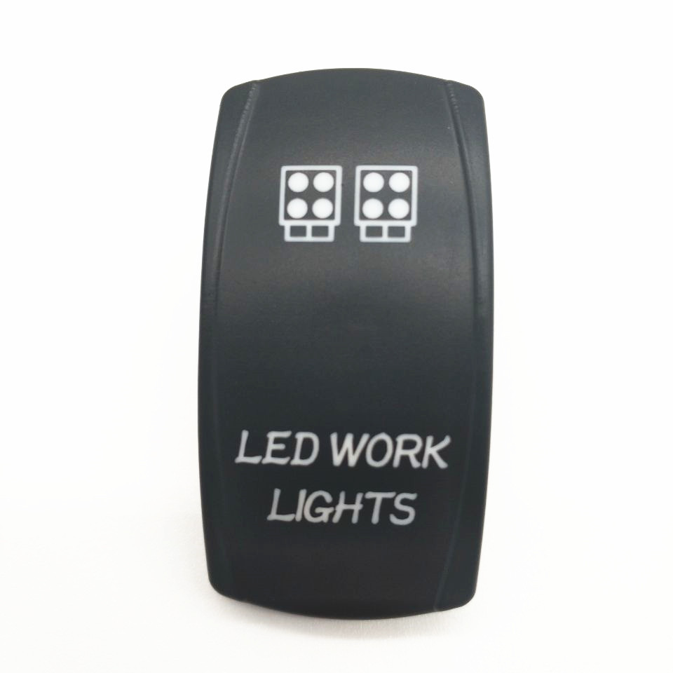 跨境爆款汽车改装12-24VDC通用船型追逐灯开关车船ON-OFF蓝色2档