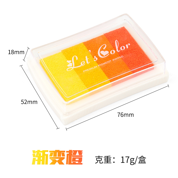 DIY cambio Arco Iris gradiente cóncavo cintura inkpad Arco Iris sello de color con inkpad 6 colores opcionales