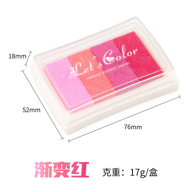 DIY cambio Arco Iris gradiente cóncavo cintura inkpad Arco Iris sello de color con inkpad 6 colores opcionales